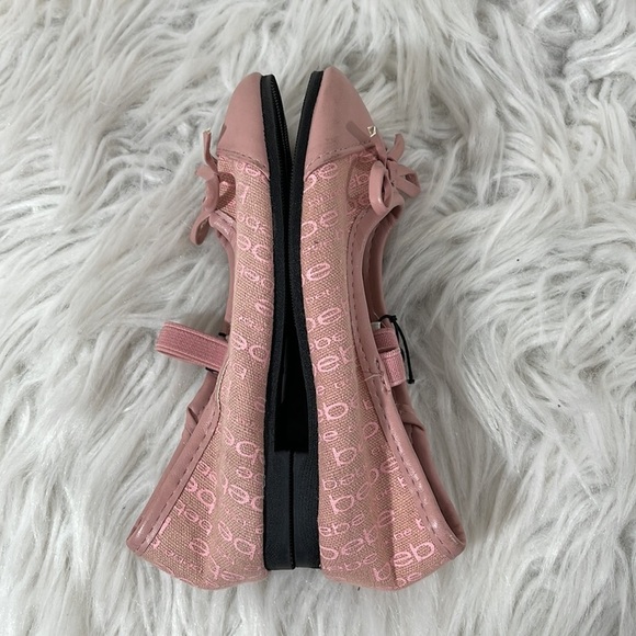 BEBE Girls Ballerina Flats Pink Slip On Shoes Size 8 New - Picture 9 of 11